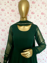 Bottle green solid anarkali - kasumi.in